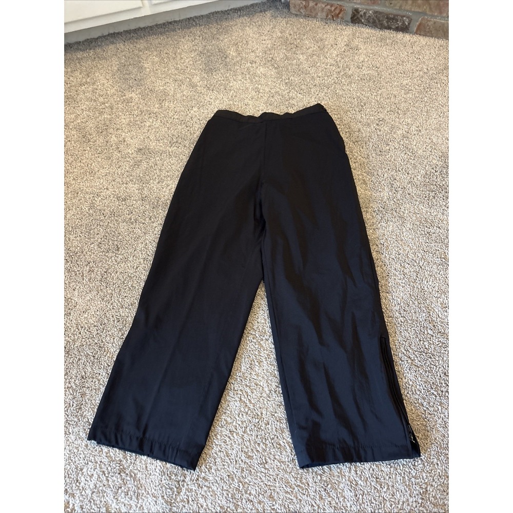 VINTAGE Forresters Pants Men Medium Black Rain Wind Goretex Elastic Waist Loose